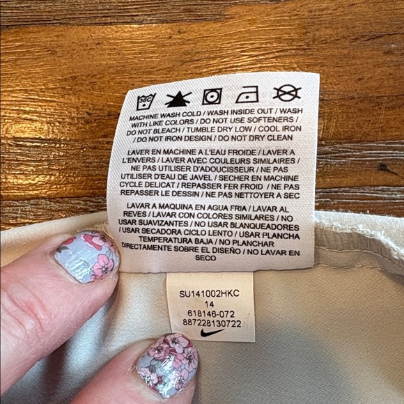 NIKE GOLF Tour Performance Dry-Fit Beige Cropped Pants Women’s Size 14 - Picture 14 of 16